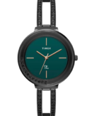 Timex Fria Women's Green Dial Round Case 3 Hands Function Watch