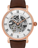 Timex E Class Men's Silver Dial Round Case Automatic Function Watch