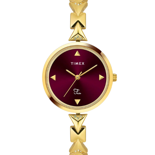 Timex Fria Women Burgundy Round Dial Analog Watch