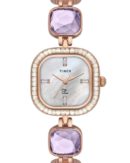 Timex Fria Women Off White Square Analog Watch