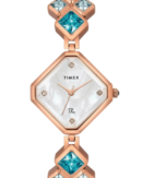 Timex Fria Women Off White Rhombus Analog Watch