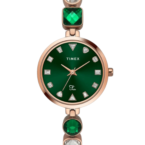 Timex Fria Women Green Round Analog Watch