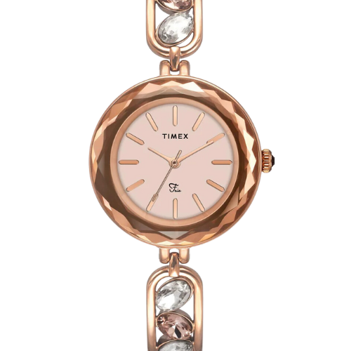 Timex Fria Women Rose Gold Round Dial Analog Watch