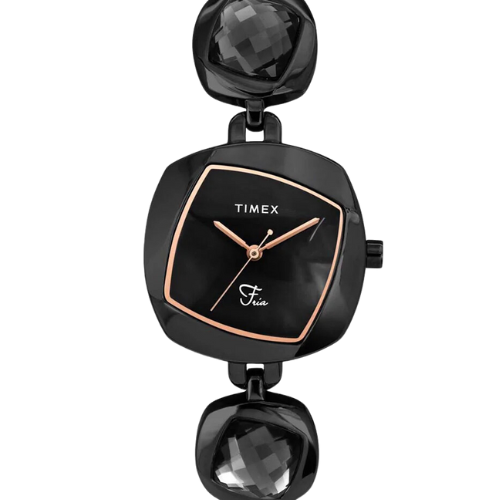 Timex Fria Women Black Square Analog Watch