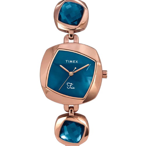 Timex Fria Women Blue Square Analog Watch