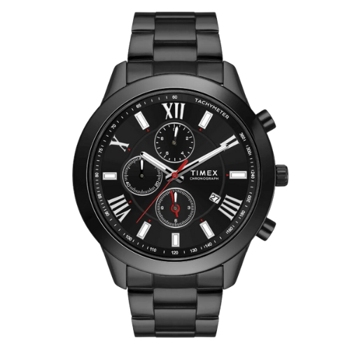 Timex Cosmic Awe Men Chronograph Round Dial Black Watch