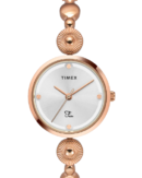 Timex Fria Women Silver Round Analog Watch
