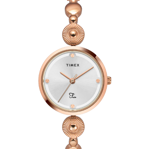 Timex Fria Women Silver Round Analog Watch