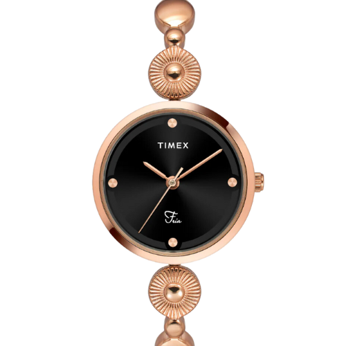 Timex Fria Women Black Round Analog Watch
