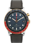 Timex Men Blue Round Stainless Steel Dial Analog Watch