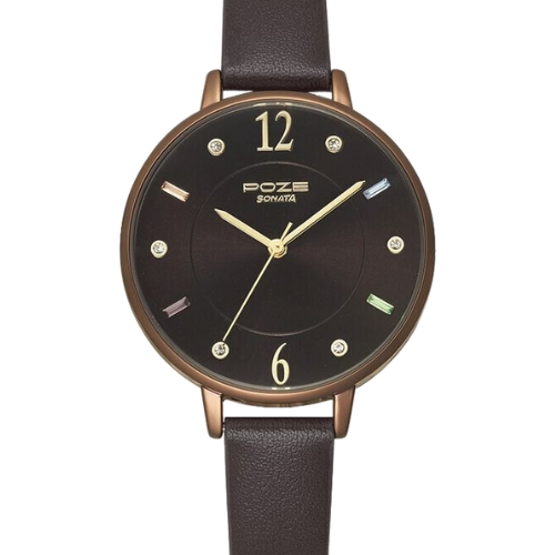 Poze by Sonata Quartz Analog Black Dial