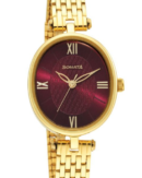 Sonata Classic Gold Maroon Dial