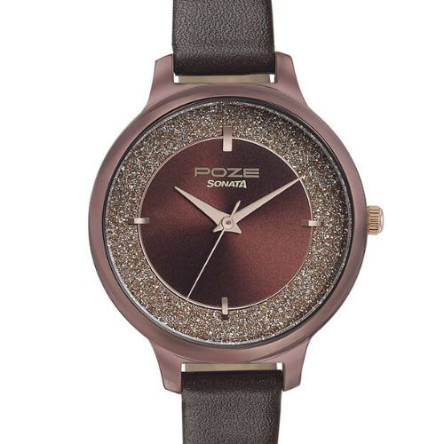 Poze by Sonata Quartz Analog Brown Dial