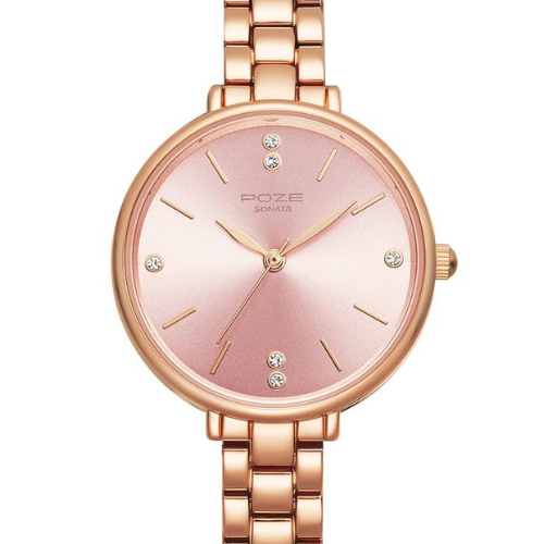 Poze by Sonata Quartz Analog Pink Dial