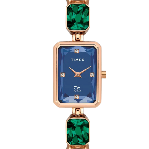Timex Fria Women Blue Rectangular Analog Watch