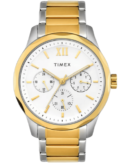 Timex Men White Round Multifunction Dial Watch