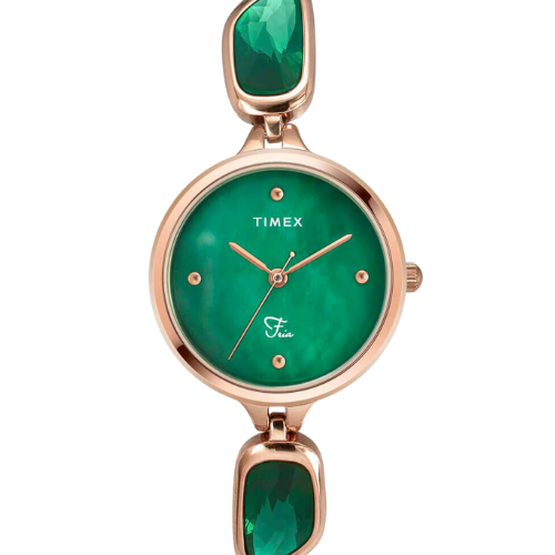 Timex Fria Women Green Round Analog Watch