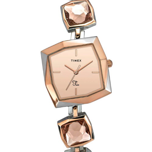 Timex Fria Women Rose Gold Square Analog Watch
