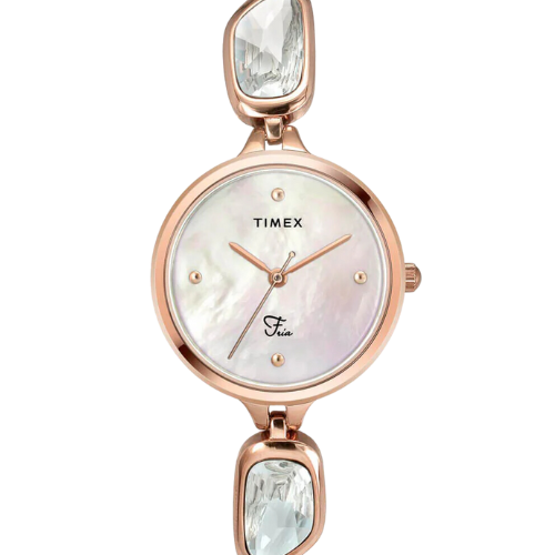Timex Fria Women Off White Round Analog Watch