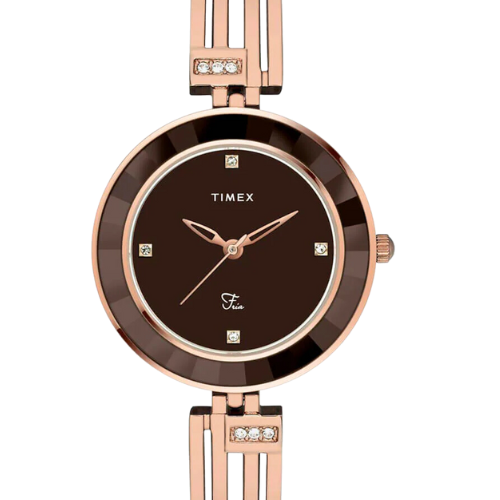 Timex Fria Women Brown Round Analog Watch