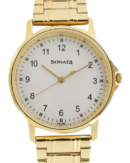 Sonata Quartz Analog White Dial