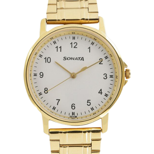 Sonata Quartz Analog White Dial