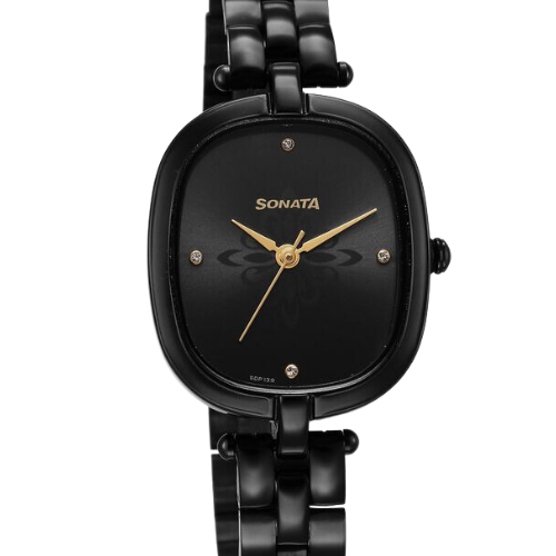 Sonata Utsav Black Dial Watch for Women