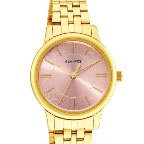 Sonata Classic Gold Pink Dial