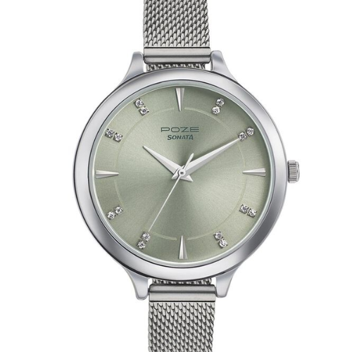 Sonata Poze Quartz Analog Green Dial