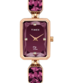 Timex Fria Women Burgundy Rectangular Analog Watch