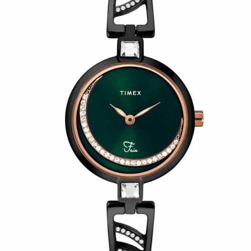 Timex Fria Women Green Round Analog Watch