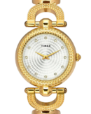 Timex Fria Women's Silver Dial Round Case 2 Hands Function Watch