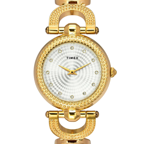 Timex Fria Women's Silver Dial Round Case 2 Hands Function Watch