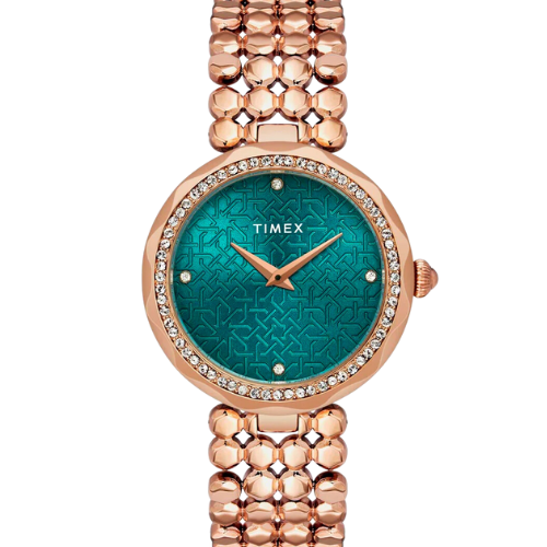 Timex Fria Women Green Round Analog Watch