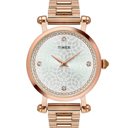 Timex Fria Women Silver Round Analog Watch
