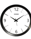 Plastic Wall Clock - Black & White