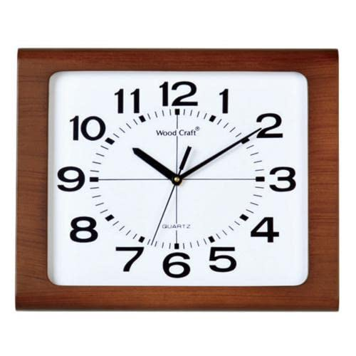 WOODCRAFT Wooden Rectangular Wall Clock