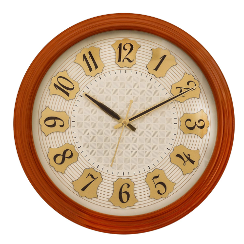 eCraftIndia Round Wooden Analog Wall Clock