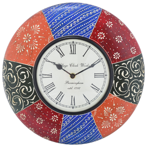 eCraftIndia Decorative Analog Multicolour Wall Clock