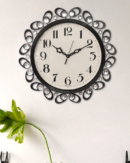 eCraftIndia Wonderful Design Black Wall Clock