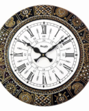 RoyalsCart Floral Designer Painting Wooden Antique Analog Wall Clock