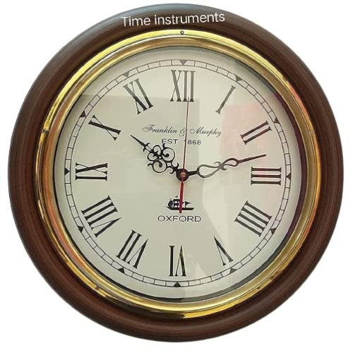 AHSKY Time Instrument Rustic Wooden Wall Clock