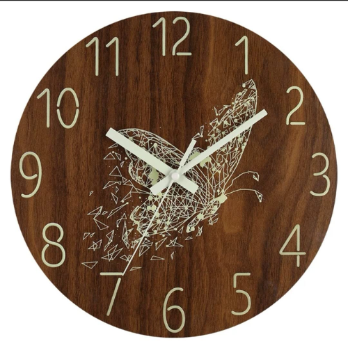 WOW Interiors Luminous Glow Butterfly Wall Clock