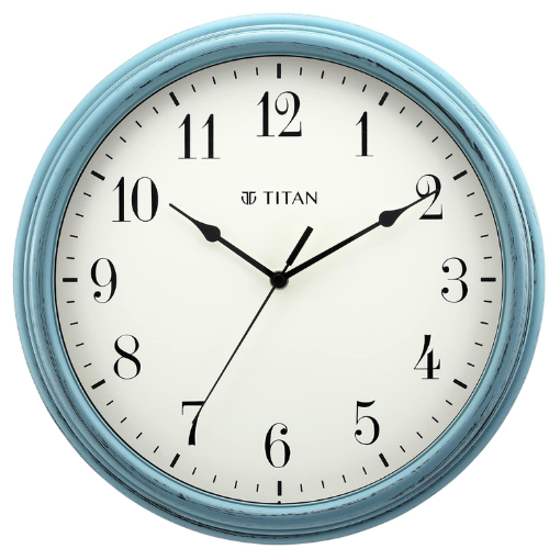 Titan Distressed Finish Wall Clock with Silent Sweep Technology