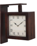 Ancient Clock Makers Elegant Square Wooden