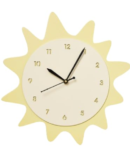 Bonbella Sun Wall Clock Silent Yellow