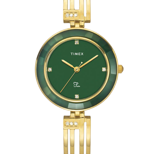 Timex Fria Women Green Round Dial