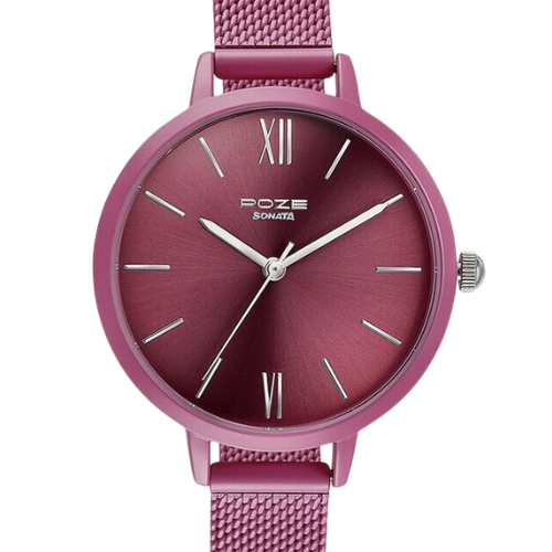 Sonata Poze Quartz Analog Purple Dial