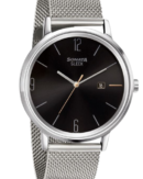 Sonata Quartz Analog with Date Black Dial
