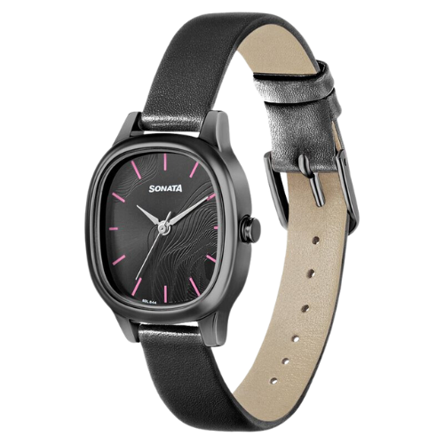 NS8173NL01 Sonata Linnea Black Dial Women Watch With Leather Strap 3 Untitled design 1 214